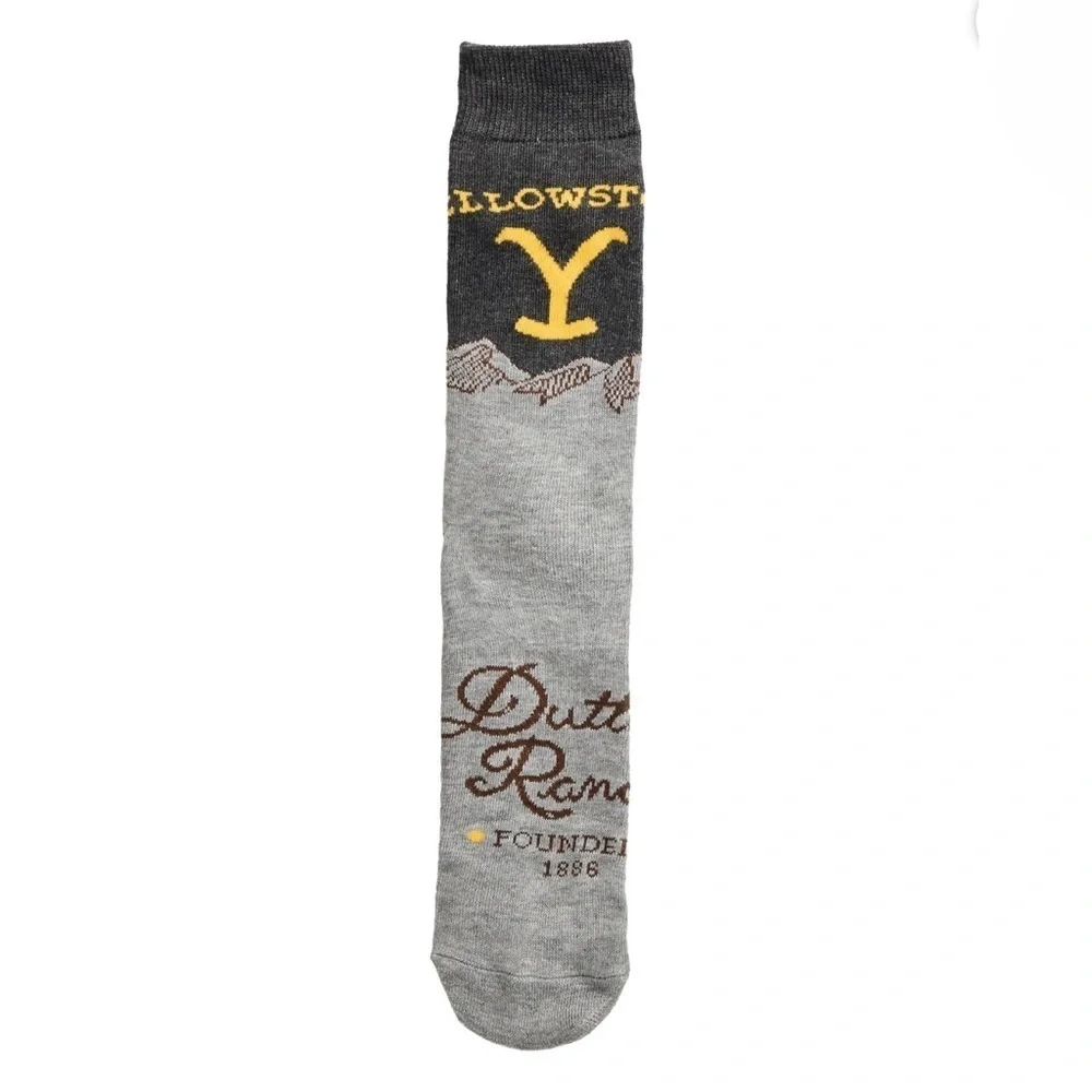 Yellowstone Men's Crew Socks, 3-Pack